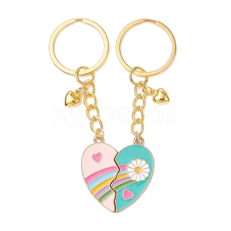 2Pcs Alloy Enamel Charm Keychains KEYC-JKC01089-1