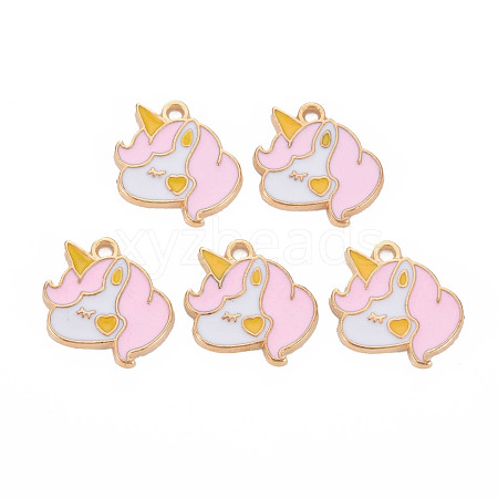 Alloy Enamel Pendants ENAM-T016-08B-RS-1