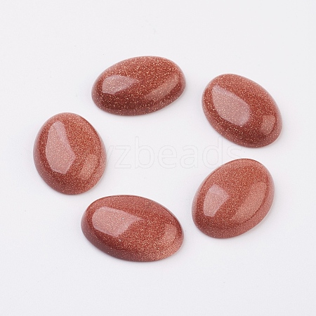 Synthetic Goldstone Flat Back Cabochons G-G741-30x40mm-10-1