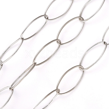 Tarnish Resistant 304 Stainless Steel Paperclip Chains STAS-A048-04P-1