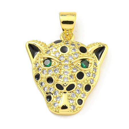 Brass Micro Pave Cubic Zirconia Pendants KK-K354-14B-G-1