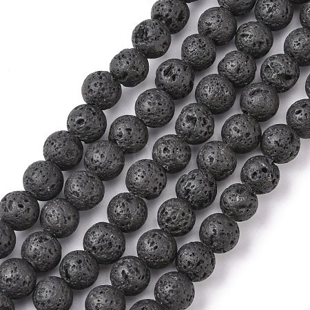 Natural Lava Rock Beads Strands X-G434-1A-1