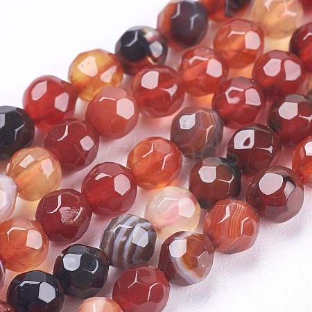 Natural Agate Beads Strands G-P365-06-4mm-1