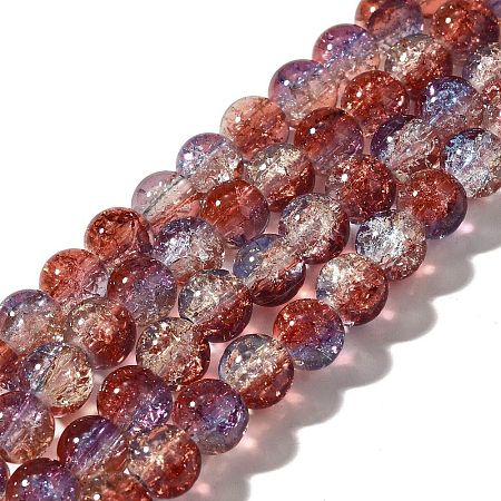 Crackle Glass Beads Strands CCG-C002-8mm-11-1