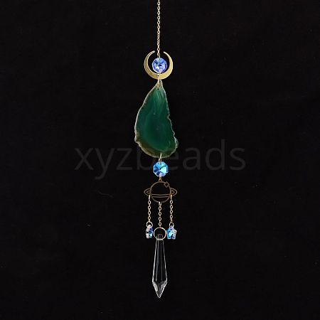 Natural Agate Piece Hanging Ornaments PW-WG42030-04-1