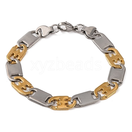 304 Stainless Steel Mariner Link Chain Bracelets BJEW-B078-58GP-1