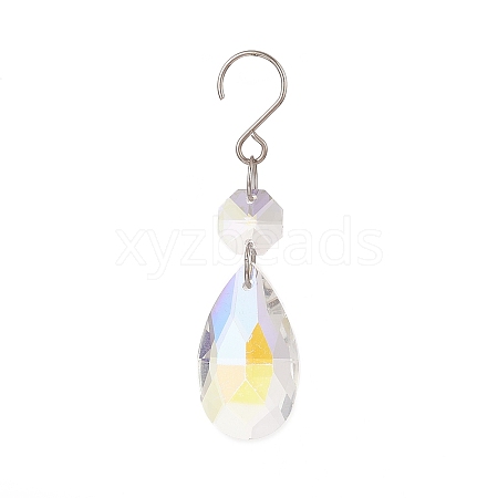 Glass Pendant Decorations HJEW-JM00911-01-1