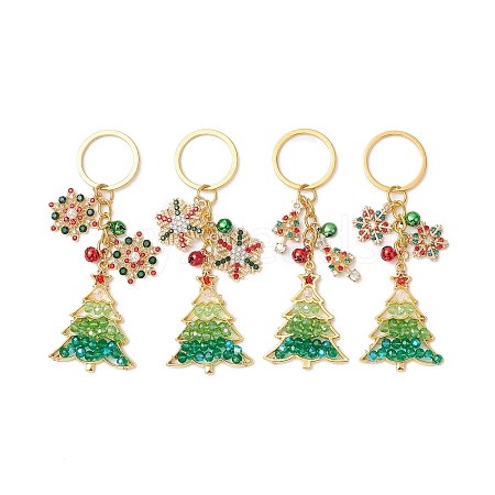 Alloy Christmas Tree Keychains KEYC-JKC00972-1