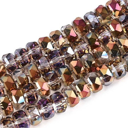 Electroplate Transparent Glass Beads Strands EGLA-N022-04A-D03-1
