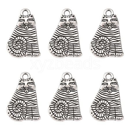 Tibetan Style Alloy Kitten Pendants X-LF0115Y-1