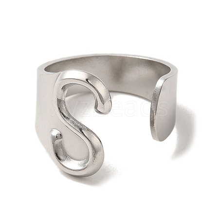 Non-Tarnish 201 Stainless Steel Finger Rings RJEW-H223-04P-S-1