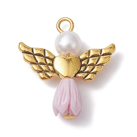 Angel Resin & Acrylic Pendants PALLOY-JF02565-04S-1