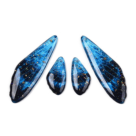 Transparent Resin Wing Earrings Pendants FIND-TAC0006-60C-1