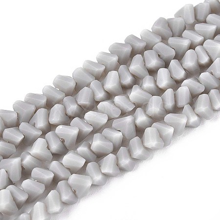 Frosted Opaque Glass Beads Strands GLAA-N017-4mm-21-1
