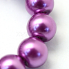 Baking Painted Pearlized Glass Pearl Round Bead Strands X-HY-Q003-10mm-16-3