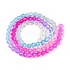 Gradient Color Baking Paint Glass Bead Strands X1-DGLA-A039-T4mm-A08-2