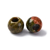 Natural Unakite European Beads G-B130-01-3