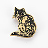 Cat Brooch JEWB-N007-007G-FF-1