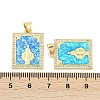 Brass Micro Pave Cubic Zirconia Pendants KK-I723-11G-3