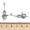 Snake 316 Surgical Stainless Steel Belly Button Rings EJEW-G416-18C-AS-5