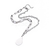 Non-Tarnish 304 Stainless Steel Paperclip Chains & Cable Chain Jewelry Sets SJEW-K153-58P-2