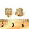 Brass Brass Micro Pave Cubic Zirconia Tube Bails KK-M277-09F-G-3