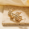 Chic Geometric Brass C-Shaped Stud Earrings JT0011-2-1