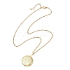 Brass Locket Pendant Necklaces NJEW-JN05906-5