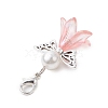 5Pcs Angel Glass Pearl & Acrylic Pendant Decorations HJEW-JM02675-01-5