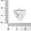 Brass Micro Pave Clear Cubic Zirconia Pendants ZIRC-I067-01D-3