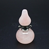 Natural Rose Quartz Gourd Shape Pendants PW-WGE650E-02-1