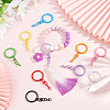   36Pcs 9 Colors Spray Painted Iron Keychain Swivel Clasps FIND-AR0004-01-5