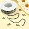 DIY Rainbow Color Chain Necklace Making Kit DIY-YW0005-90-5