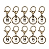 10Pca Iron with Zinc Alloy Keychain Clasps PW-WG98F39-01-1