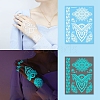 Luminous Removable Temporary Water Proof Tattoos Paper Stickers PW-WG69616-11-1