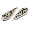 Natural Dalmatian Jasper Pendants G-S359-319C-3