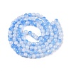 Crackle Baking Painted Imitation Jade Glass Beads Strands DGLA-T003-8mm-05-2