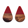 Opaque Resin & Walnut Wood Pendants RESI-N025-030-B04-1