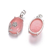 Cherry Quartz Glass Pendants G-L512-I13-2