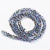 Electroplate Transparent Glass Beads Strands X-EGLA-A034-T6mm-R02-2