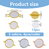 12 Bags 3 Colors Alloy Heat Transfer Watch Band Accessories FIND-DC0007-60C-2