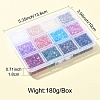 180G 12 Colors Glass Bugle Beads SEED-YW0002-79-4