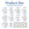  Jewelry 90Pcs 9 Style 304 Stainless Steel Charms STAS-PJ0001-41-13