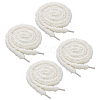 4 Pairs Plush Cloth Shoelaces AJEW-HY0002-72A-1