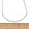 304 Stainless Steel Wave Shape Link Chain Necklaces for Women NJEW-S439-08P-5