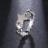 Star Brass Micro Pave Clear Cubic Zirconia Finger Rings for Women FS-WGB2D32-04-1