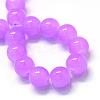 Baking Painted Imitation Jade Glass Round Bead Strands DGLA-Q021-10mm-44-2