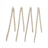 Brass Rhinestone Cup Chains Tassel Big Pendants X-KK-R129-08G-1