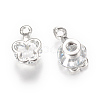 Alloy Cubic Zirconia Charms X-ZIRC-Q003-15P-1