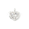 925 Sterling Silver Micro Pave Cubic Zirconia Pendants STER-Q002-02A-1